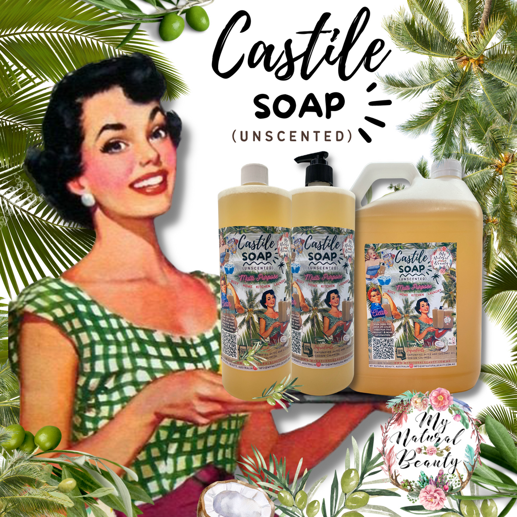Castile Soap Australia. Bulk Castile soap. 100% Natural. Read about the  many uses of Castile liquid soap. Use for natural cleaning . make your own cleaning products.