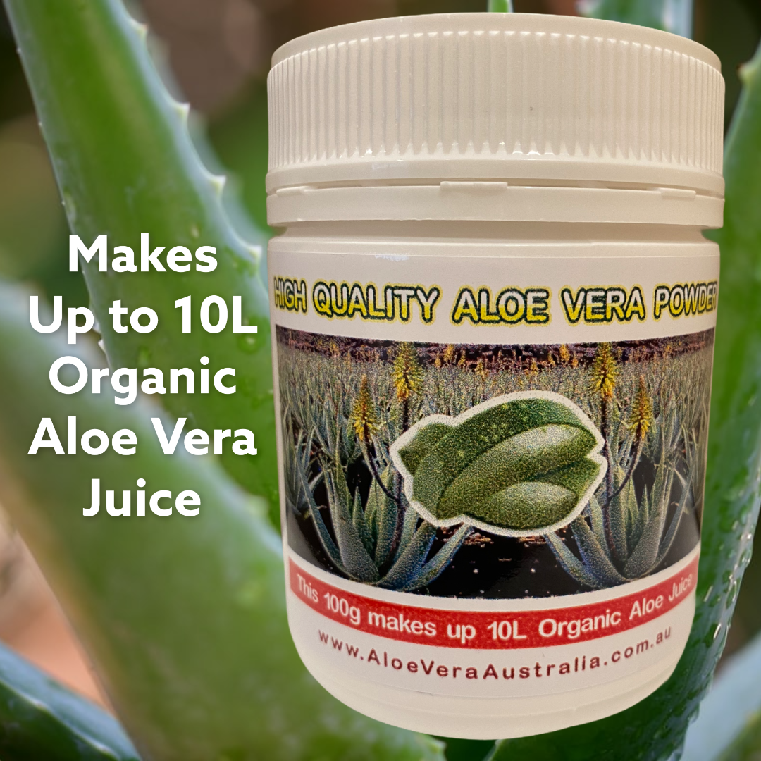 Premium Aloe Vera Powder 100g Makes 10 Litres Aloe Vera Juice- Aloe Ve
