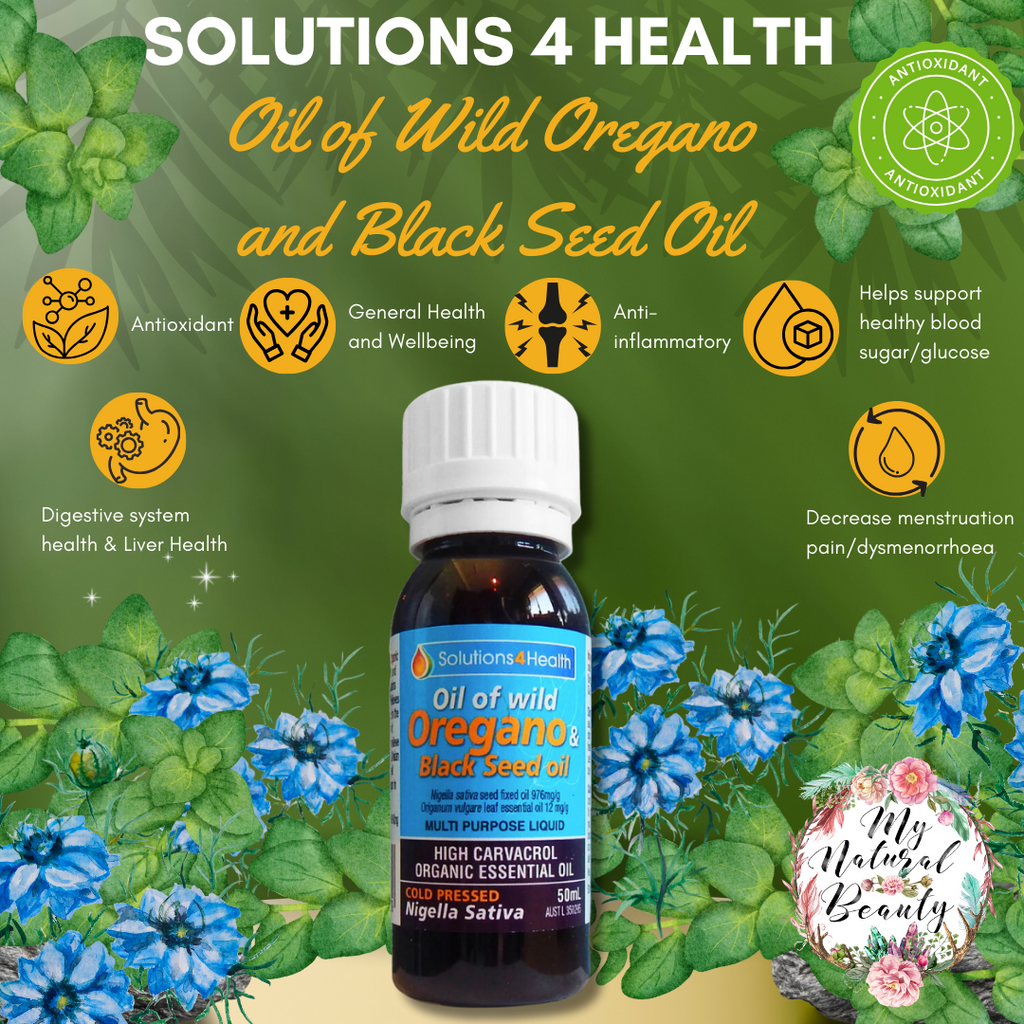Oil of Wild Oregano & Black Seed Oil 50ml Solutions 4 Health    Healthy Blood Sugar- Liver Health – Dysmenorrhea
