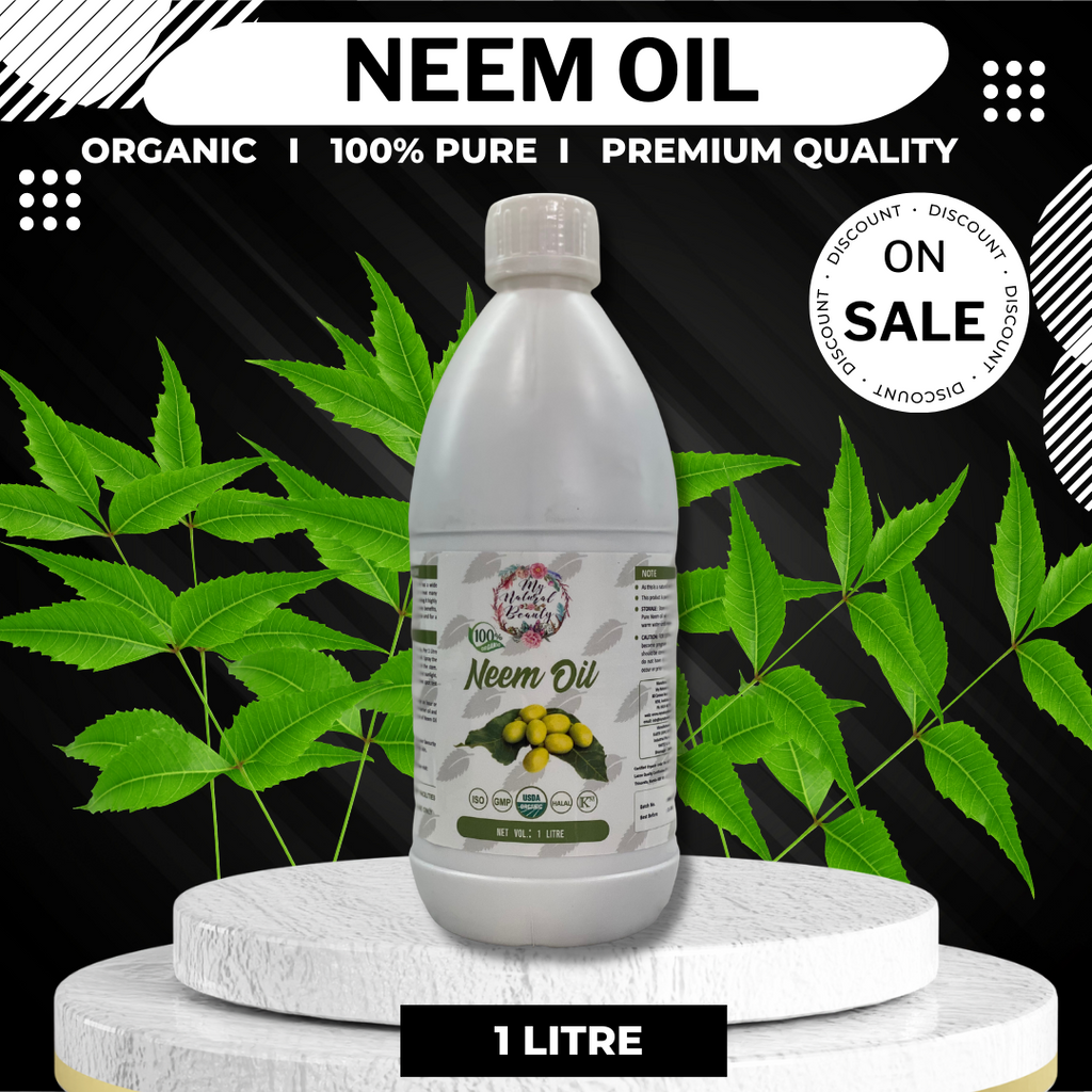 1 Litre 100% Pure Neem Seed Oil- Cold Pressed- Organic