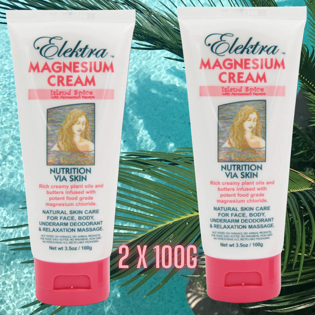 Elektra Magnesium Cream- Island Spice-TWIN PACK - 2 x 100g (13.5oz) Tubes