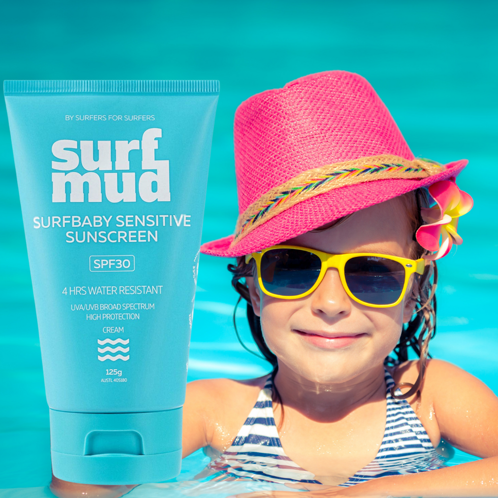 SPF30 4 hours water resistant MINERAL SUNSCREEN  UVA/UVB BROAD SPECTRUM  VERY HIGH PROTECTION        Building on the legacy of 'Surfbaby Sunscreen', this revamped product is now dermatologist tested and backed by compelling sensitive skin HRIPT results.