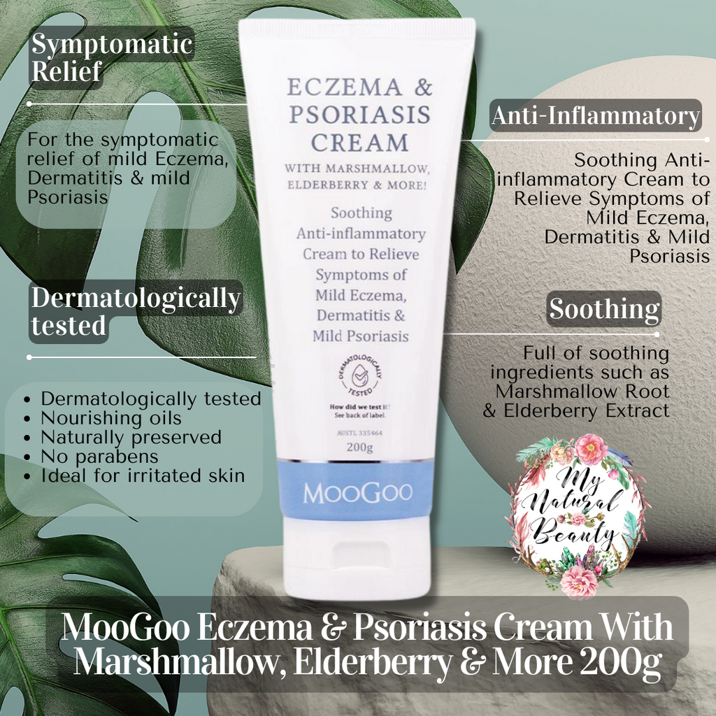 MooGoo Eczema & Psoriasis Cream With Marshmallow, Elderberry & More 200g