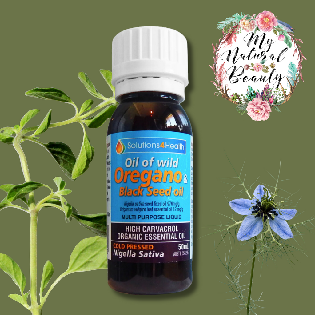 Oil of Wild Oregano & Black Seed Oil 50ml Solutions 4 Health    Healthy Blood Sugar- Liver Health – Dysmenorrhea    Specific species with highest therapeutic properties, Nigella Sativa & Origanum vulgare. General health & wellbeing Antioxidant