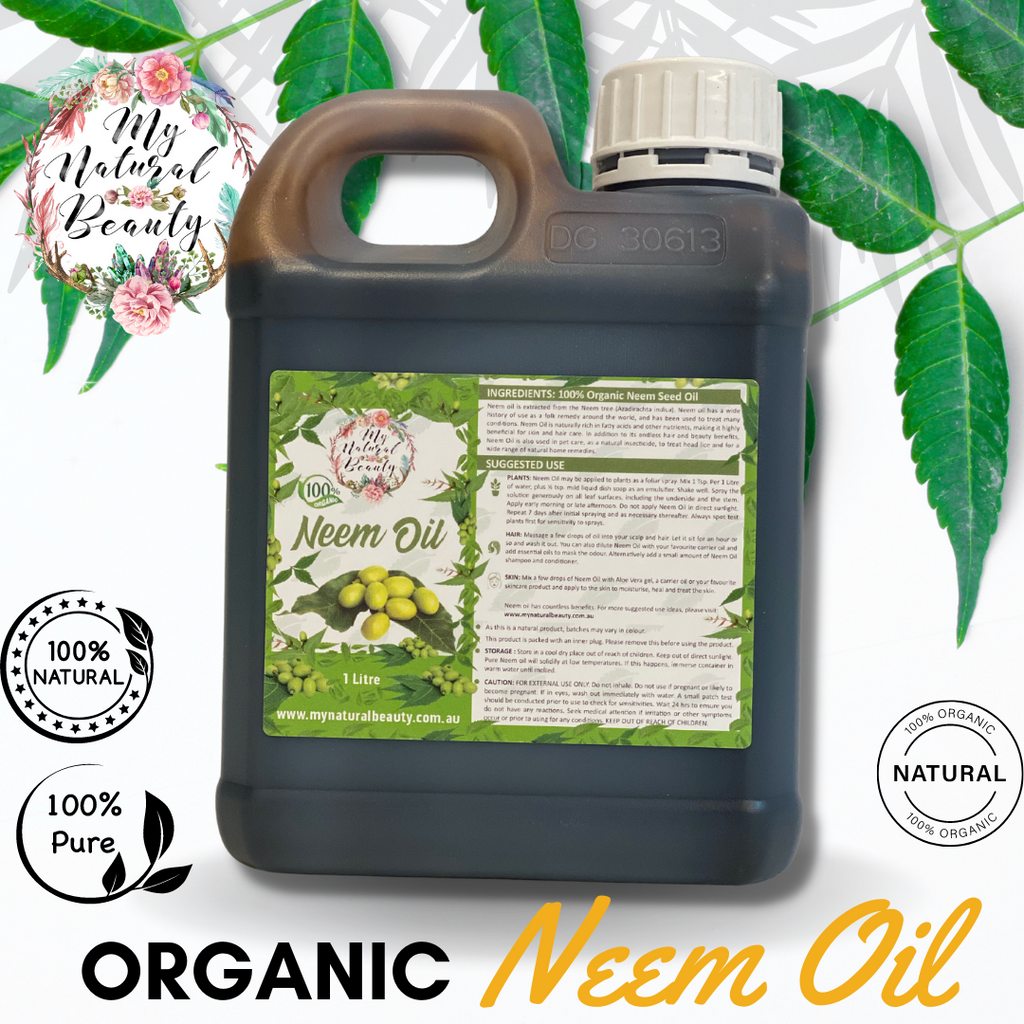 100% Pure Neem Seed Oil- Cold Pressed- Organic- 2 Litre (2x 1 Litre)
