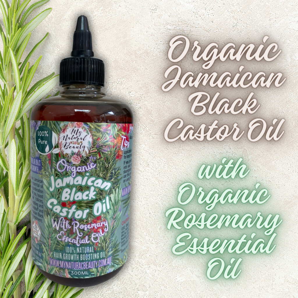 Organic Jamaican Black Castor Oil with Rosemary Essential Oil- 100ml, 300ml, 500ml or 1L