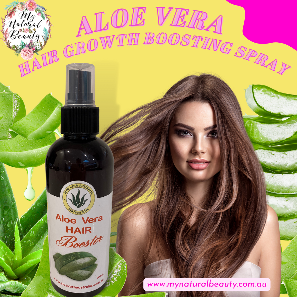 Aloe Vera Hair Booster- 200ml Hair Growth Boosting Spray  High Strength Aloe Vera   I    100% Pure & Natural   I  Grown Organically and Certified Chemical Free