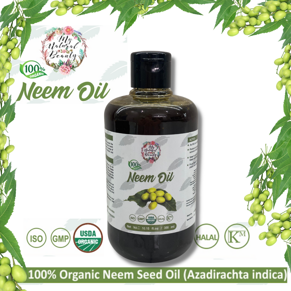 Organic Neem Oil- 1.8 Litres (6x 300ml Bottles) Azadirachta Indica 100% Pure Organic Neem Seed Oil   BUY 6 BOTTLES AS A BUNDLE AND SAVE!