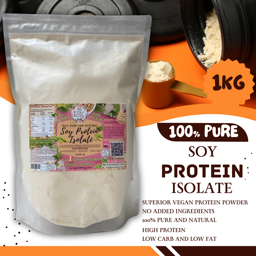  100% Pure Soy Protein Isolate Unflavoured-1kg  VEGAN FRIENDLY  Introducing My Natural Beauty’s all natural 100% Pure Soy Protein Isolate.. Buy Soy Protein Isolate Sydney Australia.