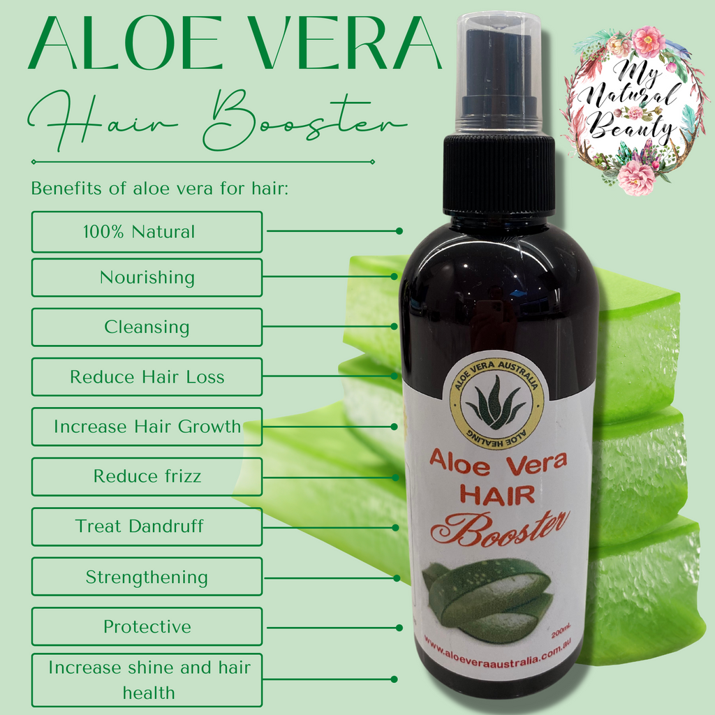 Aloe Vera Hair Booster- 200ml Hair Growth Boosting Spray  High Strength Aloe Vera   I    100% Pure & Natural   I  Grown Organically and Certified Chemical Free