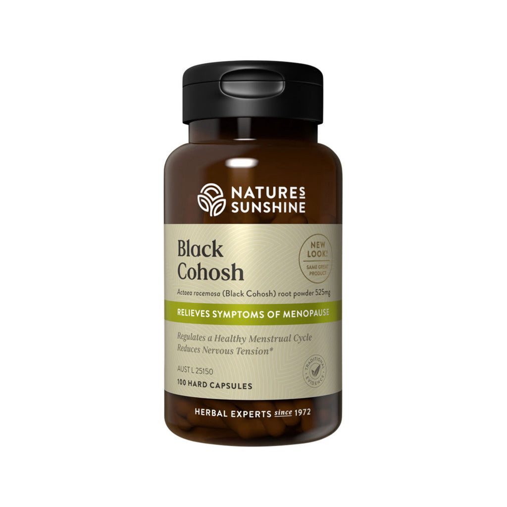 Black Cohosh Capsules- 525mg - 100 capsules- Relieves symptoms of menopause