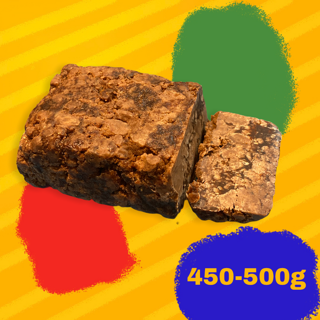 100% PURE AND NATURAL RAW AFRICAN BLACK SOAP – 1lb/ 450-500g block