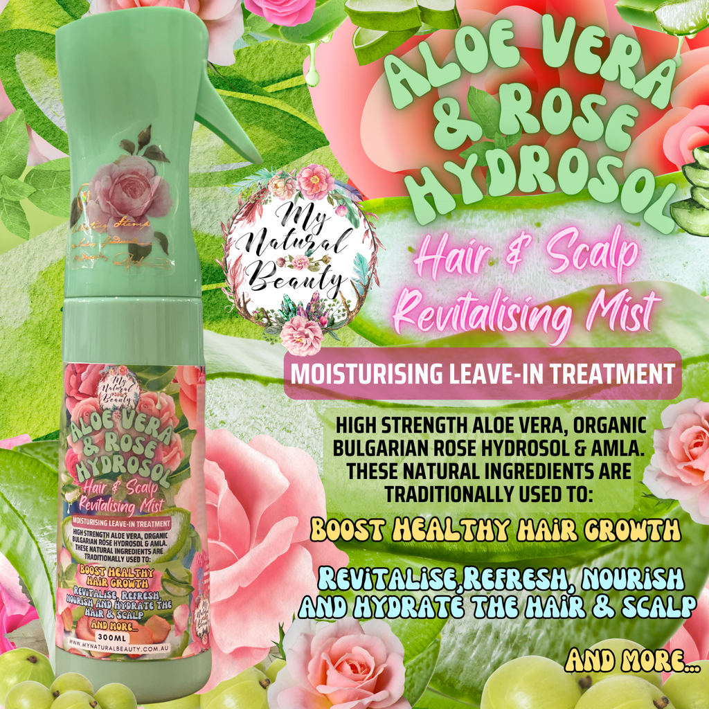Aloe Vera and Rose Hair Mist -Promote Hair Growth Naturally- Treat Dandruff
