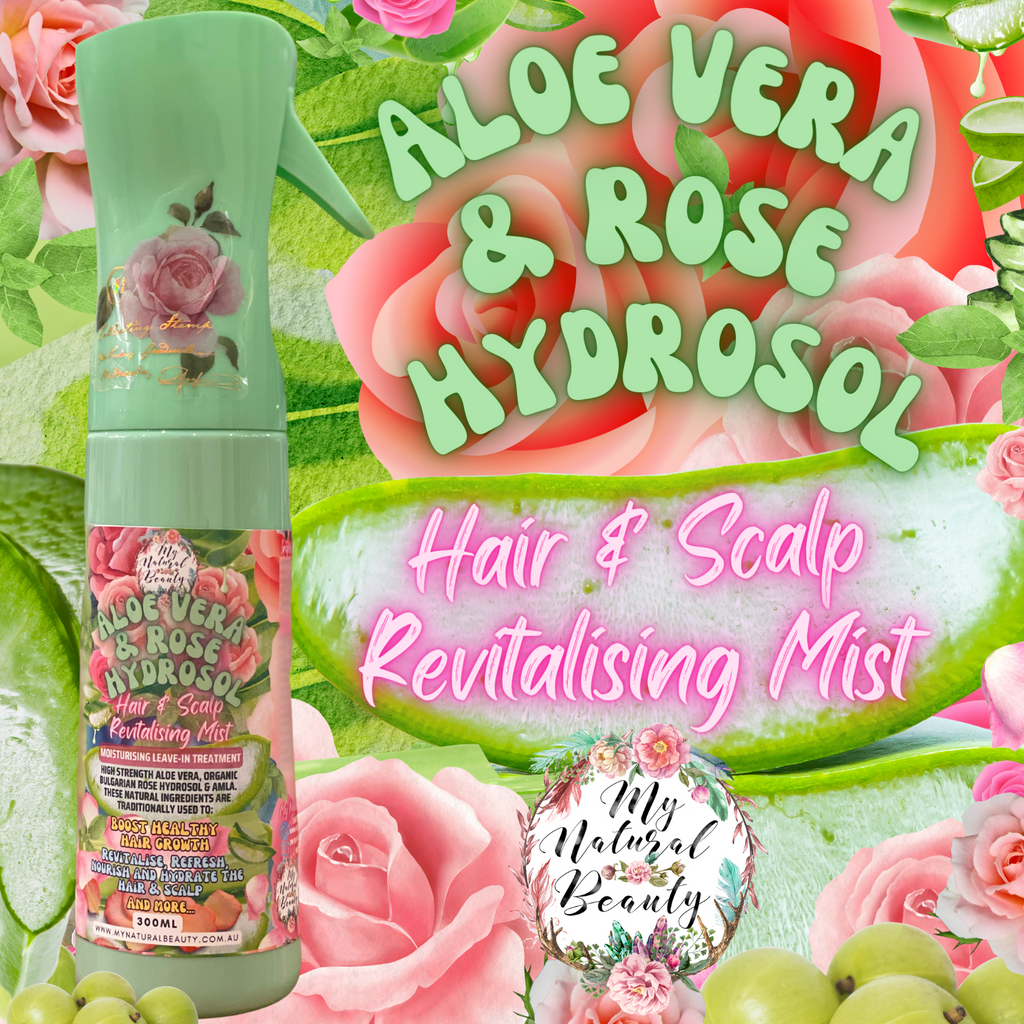 Aloe Vera and Rose Hair Mist -Promote Hair Growth Naturally- Treat Dandruff. Aloe Vera for Hair Growth
