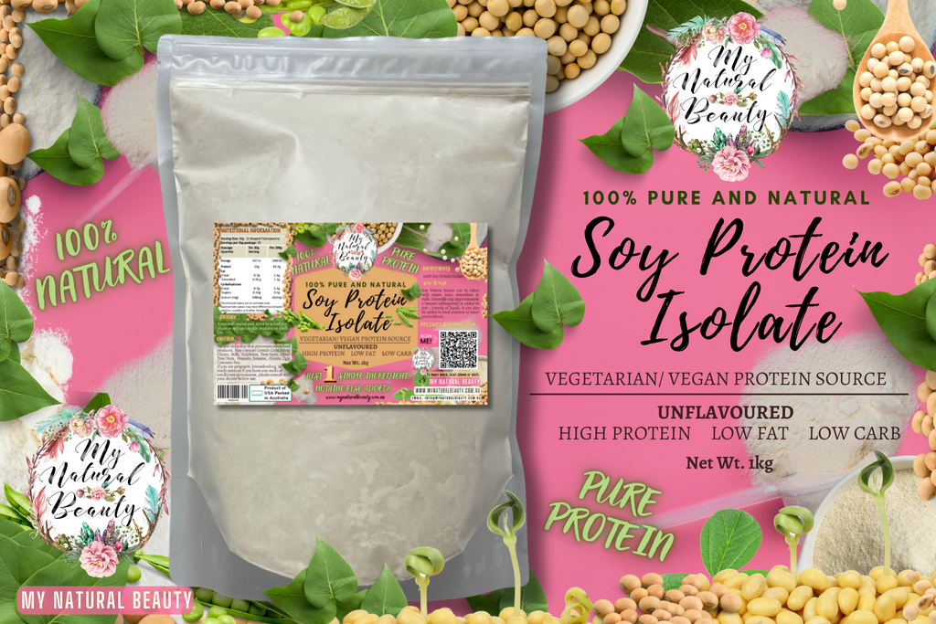  100% Pure Soy Protein Isolate Unflavoured-1kg  VEGAN FRIENDLY  Introducing My Natural Beauty’s all natural 100% Pure Soy Protein Isolate.. Buy Soy Protein Isolate Sydney Australia.