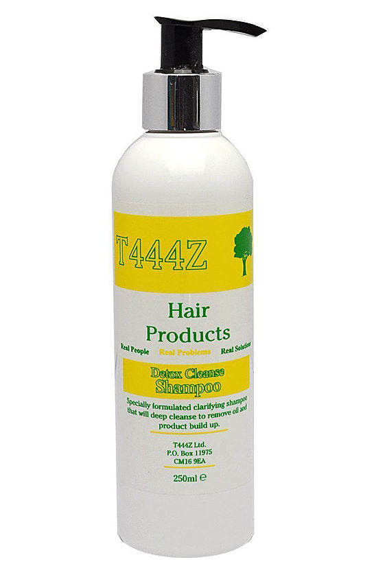 T444Z Detox Cleanse Shampoo 250ml    IN STOCK IN SYDNEY AUSTRALIA. FAST DISPATCH. FAST SHIPPING. FREE SHIPPING AUSTRALIA WIDE FOR ALL ORDERS OVER $60.00.    ENGINEERED BY NATURE. RESPONSIBLY SOURCED. PLANT-DERIVED HAIRCARE (AND AMAZING FOR YOU!). IT'S THAT GOOD!      Contains:     1 x T444Z Detox Cleanse Shampoo- 250ml    PRODUCT INFORMATION:     T444Z Detox Cleanse Shampoo -250 ml       This is a specially formulated clarifying shampoo that will deep cleanse to remove all oil and product build up. T444Z sh