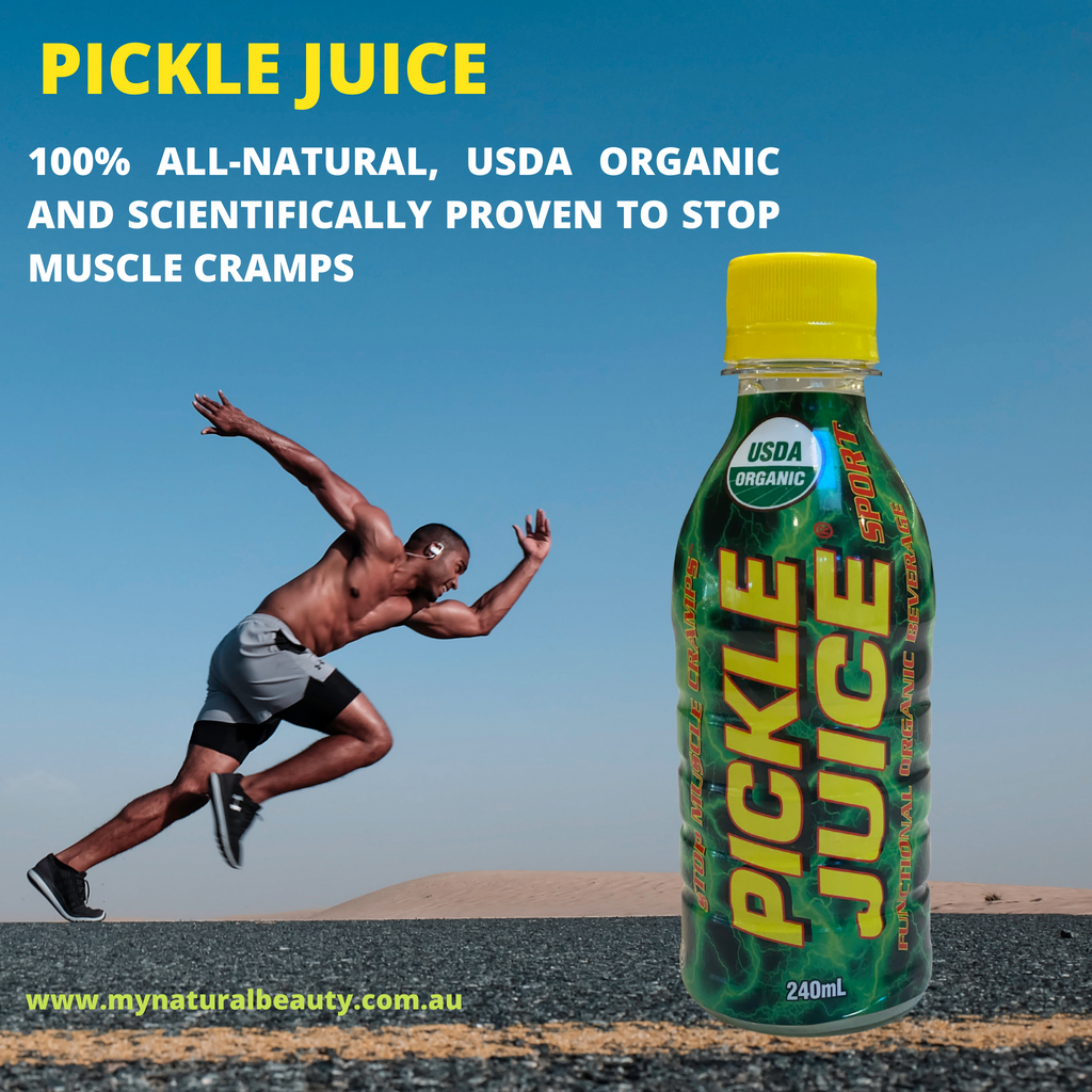 Natural Remedy for muscle cramps. Pickle Juice for muscle cramps. Sydney Australia.
