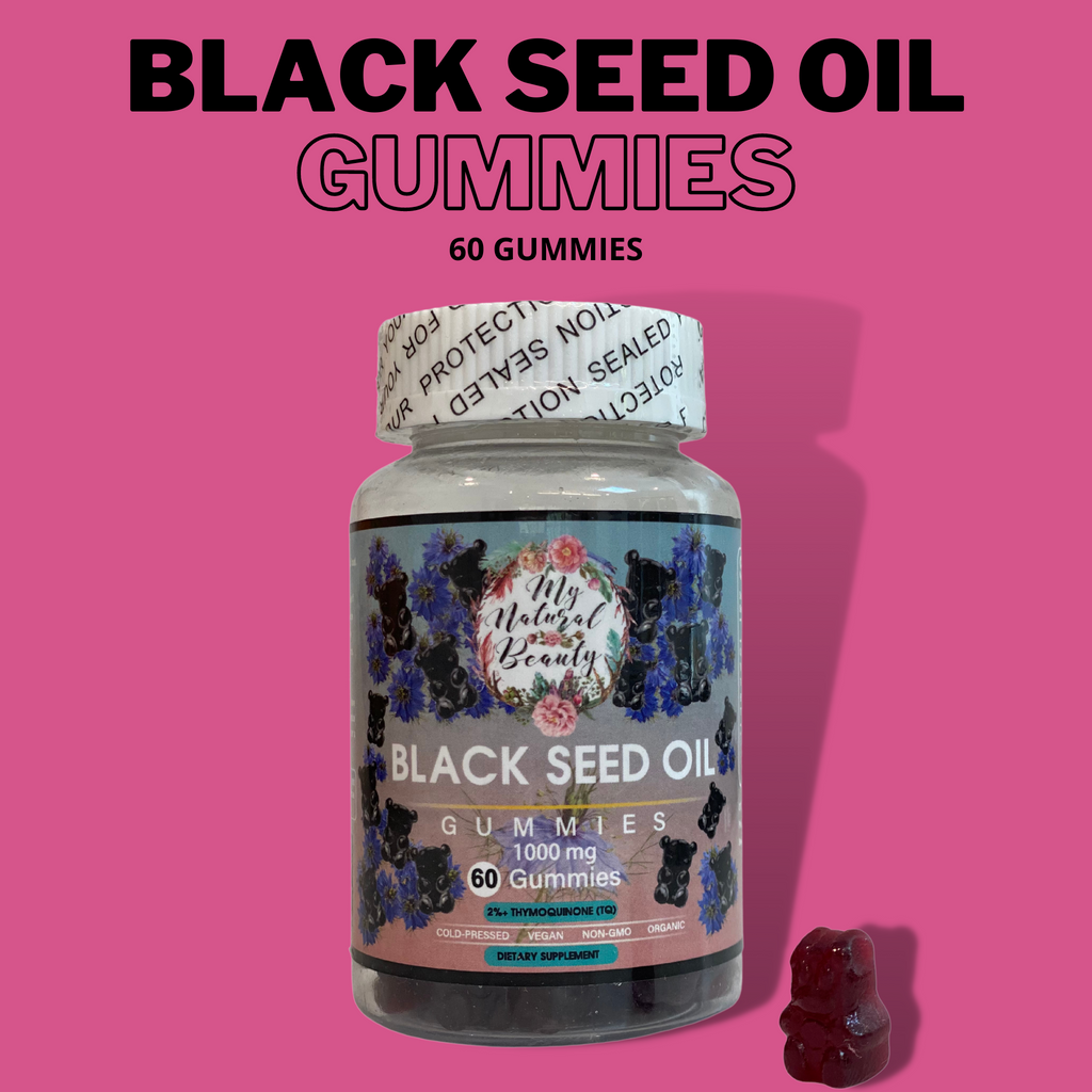 BLACK SEED OIL GUMMIES Australia- 60 Gummies    BLACK SEED OIL GUMMY BEARS. COLD-PRESSED.  MAXIMUM POTENCY. VEGAN. NON-GMO.    1000mg of Black Seed Oil per serving. 2% Thymoquinone (TQ).