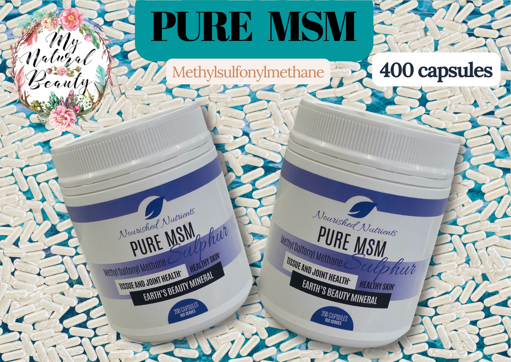  Pure MSM Capsules 200 caps-collagen and keratin production, joint health. Bulk Buy