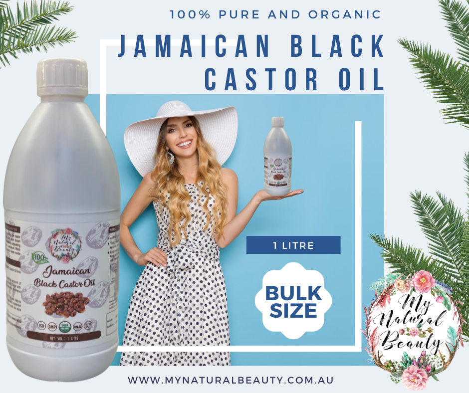 100% Pure Organic Jamaican Black Castor Oil- 2 Litres (2 x 1L Bottles)