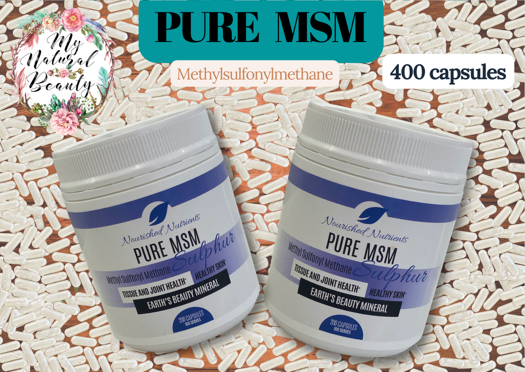  Pure MSM Capsules 200 caps-collagen and keratin production, joint health. Bulk Buy