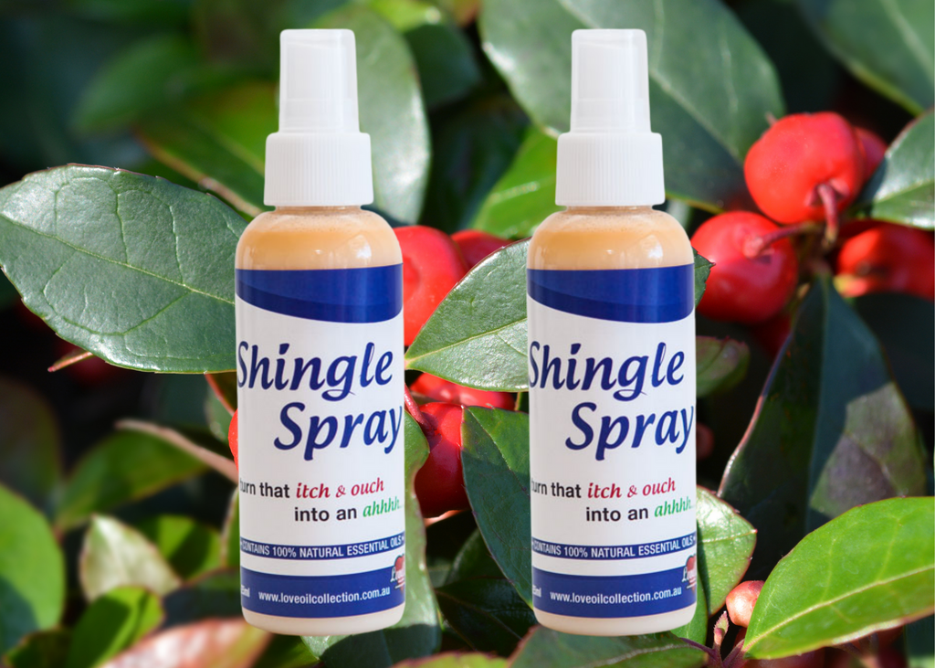 Shingle Spray. Natural Shingle remedy. Essential oils for shingles. treat shingles naturally. Natural shingle spray. Australia. Buy online.