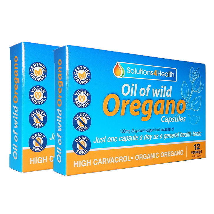 Certified Organic Wild Oregano.Solutions4Health   Oil Of Wild Oregano -VegeCaps. Buy online Australia. Best prices.