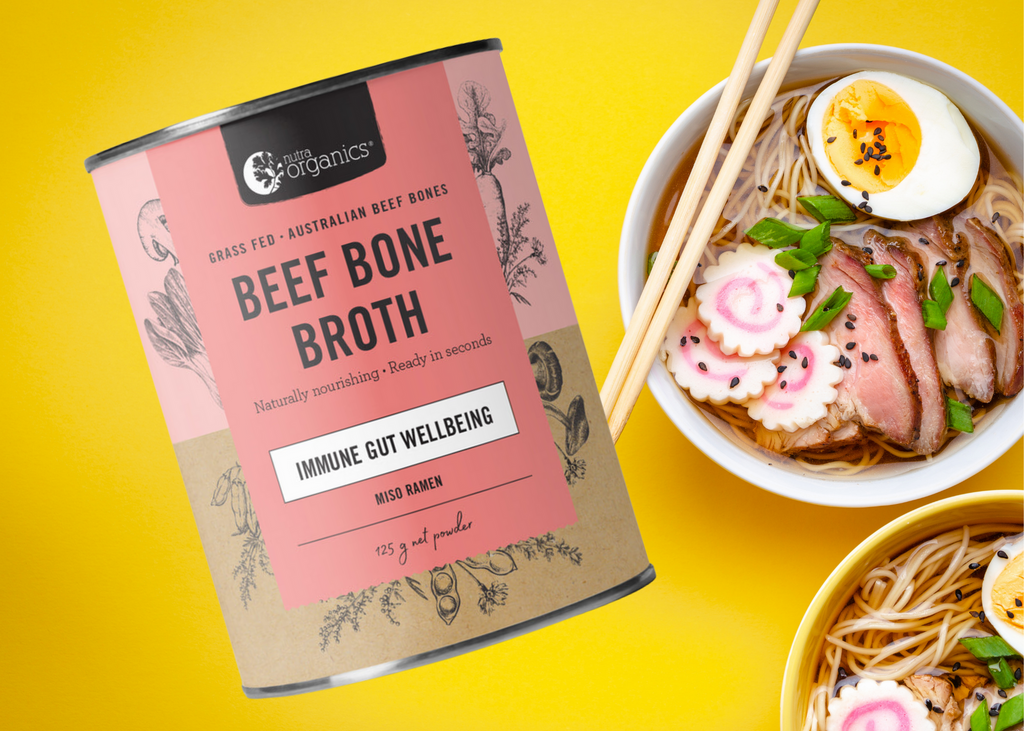 Nutra Organics Beef Bone Broth Miso Ramen Northern Beaches of Sydney Nutra Organics Stockist
