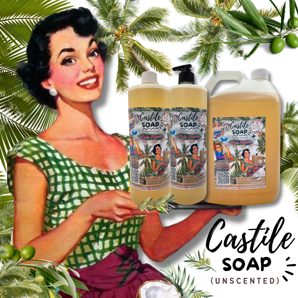 Castile Soap Australia. Bulk Castile soap. 100% Natural. Read about the  many uses of Castile liquid soap. Use for natural cleaning . make your own cleaning products.