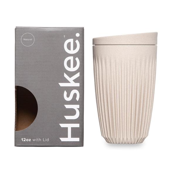 HUSKEE Reusable Coffee Cup Natural 12oz - 354ml