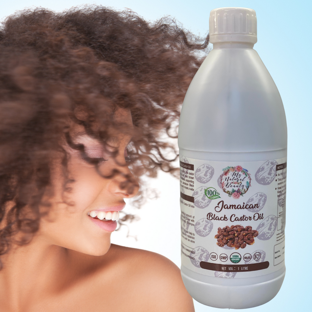 100% Pure Jamaican Black Castor Oil- ORGANIC  100 % PURE and Natural- Hair loss treatment.  Re-grow hair naturally!