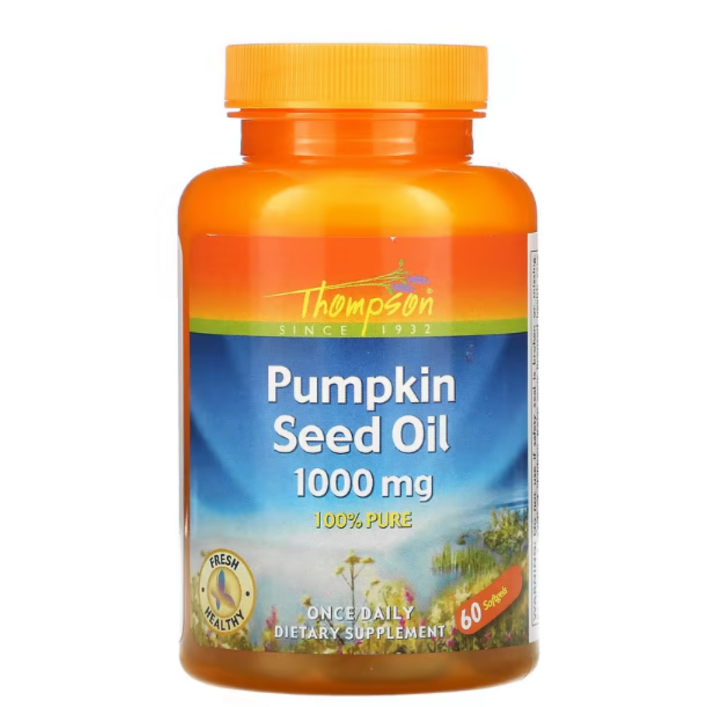  Pumpkin Seed Oil Capsules 1000mg- 100% Pure   Once Daily Supplement- 60 Softgels  Thompson, Pumpkin Seed Oil, 1000 mg, 60 Softgels Buy online Australia