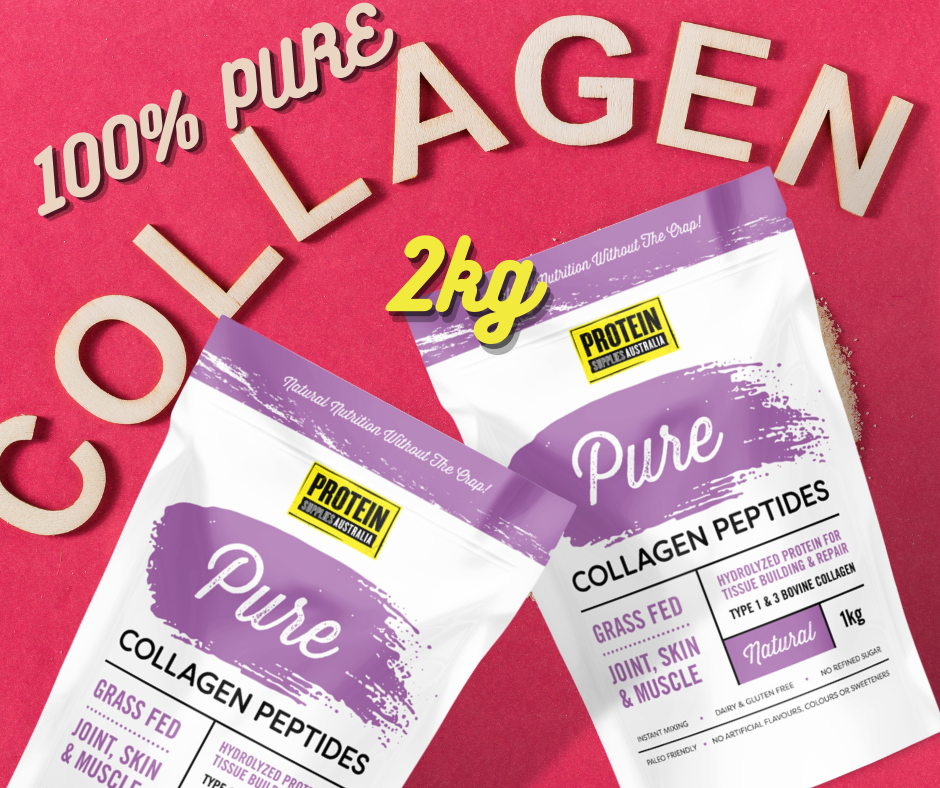 2KG Premium Hydrolysed Collagen Peptides Grass Fed 💯% Pure Collagen