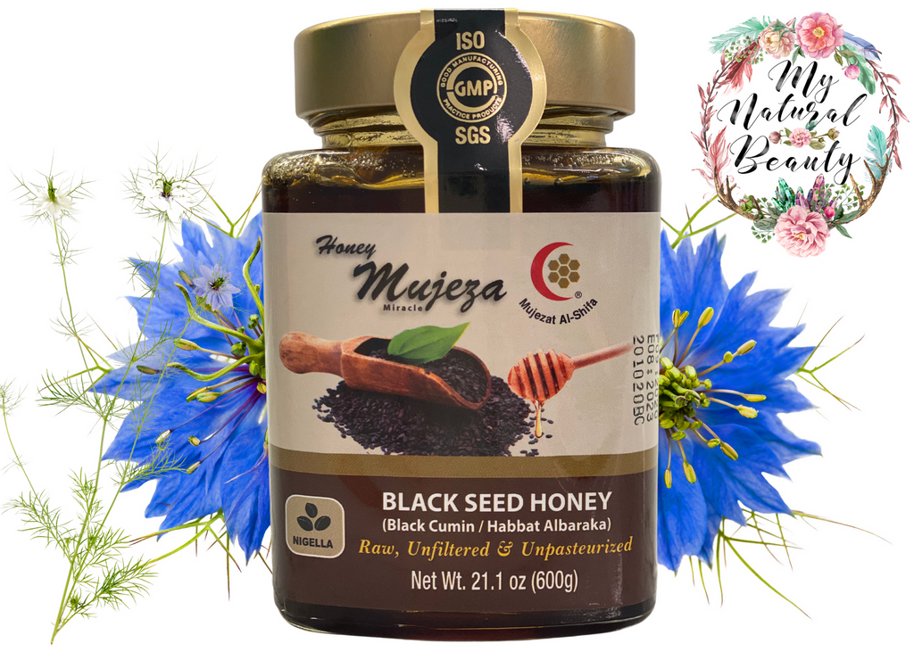  Mujeza Black Seed Honey (Black Cumin)- 600g  Size / packaging: 600g in glass jar Brand: Mujezat Al-Shifa