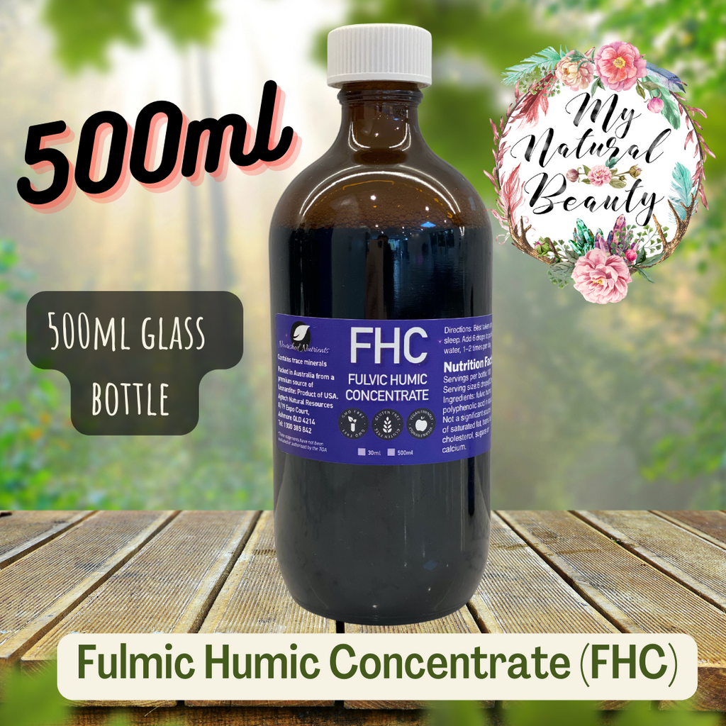 FULVIC HUMIC CONCENTRATE (FHC)   Premium American Leonardite source. High Analysis Humic Fulvic Concentrate.    30ml, 500ml or a pack with both.   Top Quality American source High Analysis Humic Fulvic Concentrate 0.5-1ml / day in a glass of non-chlorinated water, (not tap water).