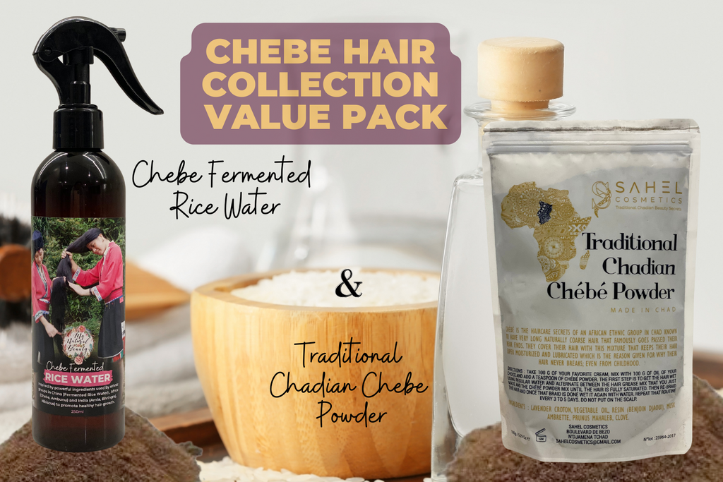 Chebe Powder- 150g and Chebe Fermented Rice Water- 250ml Haircare Pack