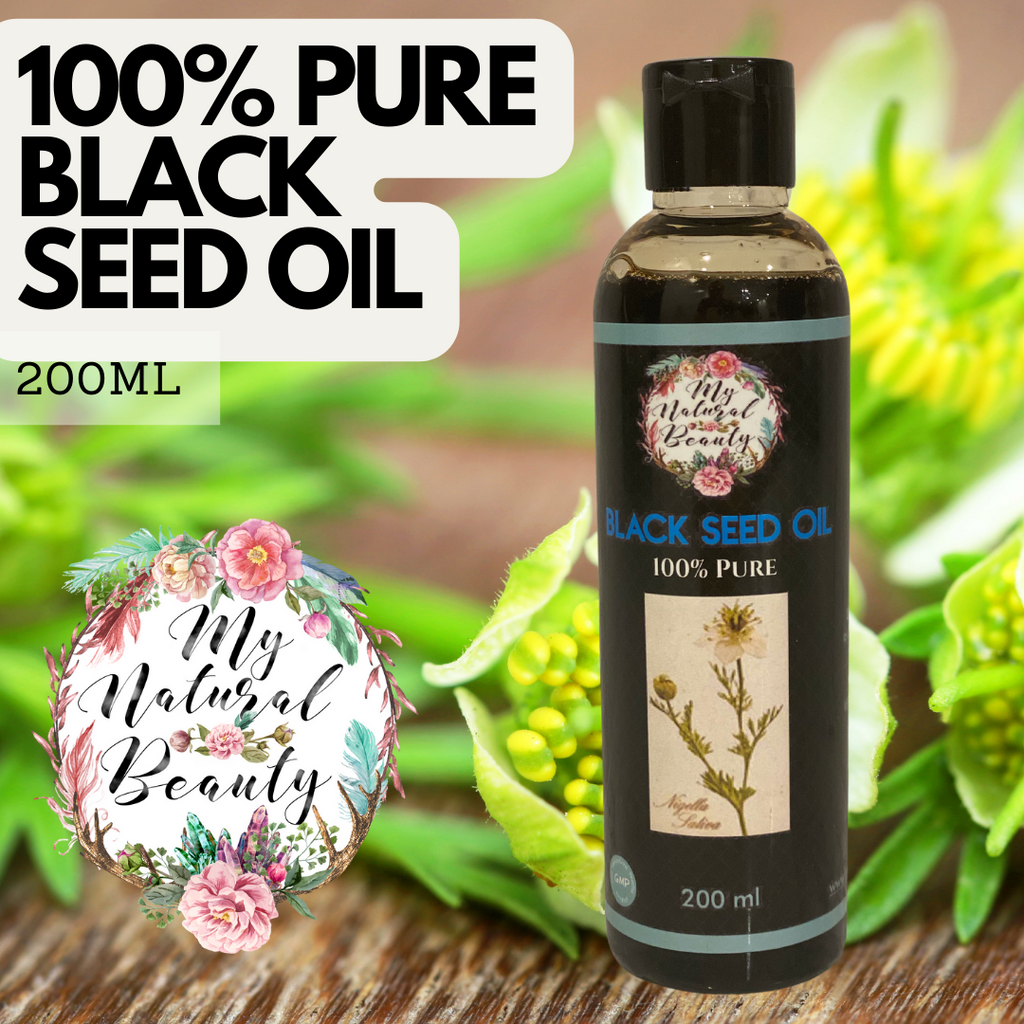  BLACK SEED OIL- 200ml   100% PURE and NATURAL NIGELLA SATIVA OIL (Cold-Pressed)     Ingredients: 100% NIGELLA SATIVA OIL (Cold-Pressed)  Black Seed Oil is a rich source of unsaturated essential fatty acids (EFA's) and offers many nutritional benefits for good health. Black Seed Oil is packed full of antioxidants, vitamins and naturally occurring constituents that make it a wonderfully unique supplement to support a healthy immune system.