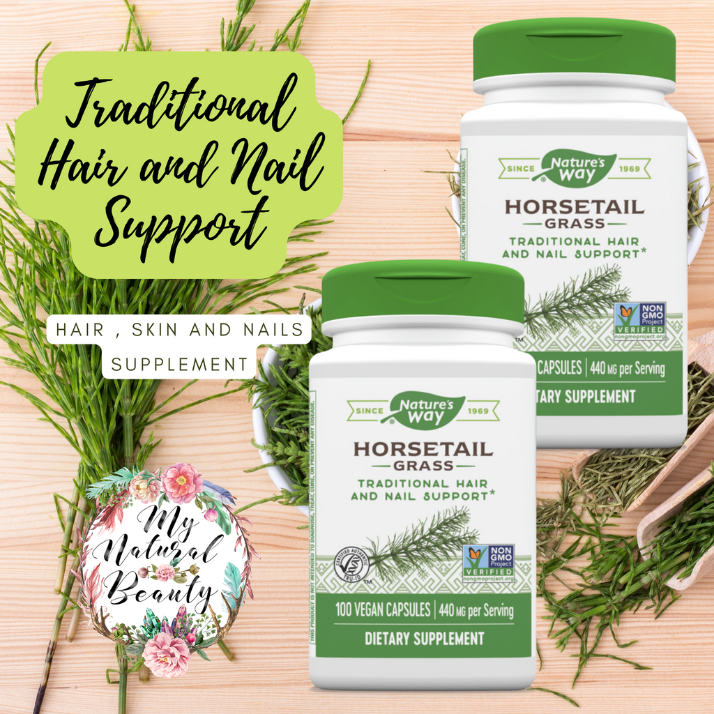 Horsetail Grass- 200 Vegan Capsules (2x 100 capsule jars) TRADITIONAL HAIR AND NAIL SUPPORT*       Nature's Way, Horsetail Grass, 440 mg, 100 Vegan Capsules per jar (you receive 2 jars)