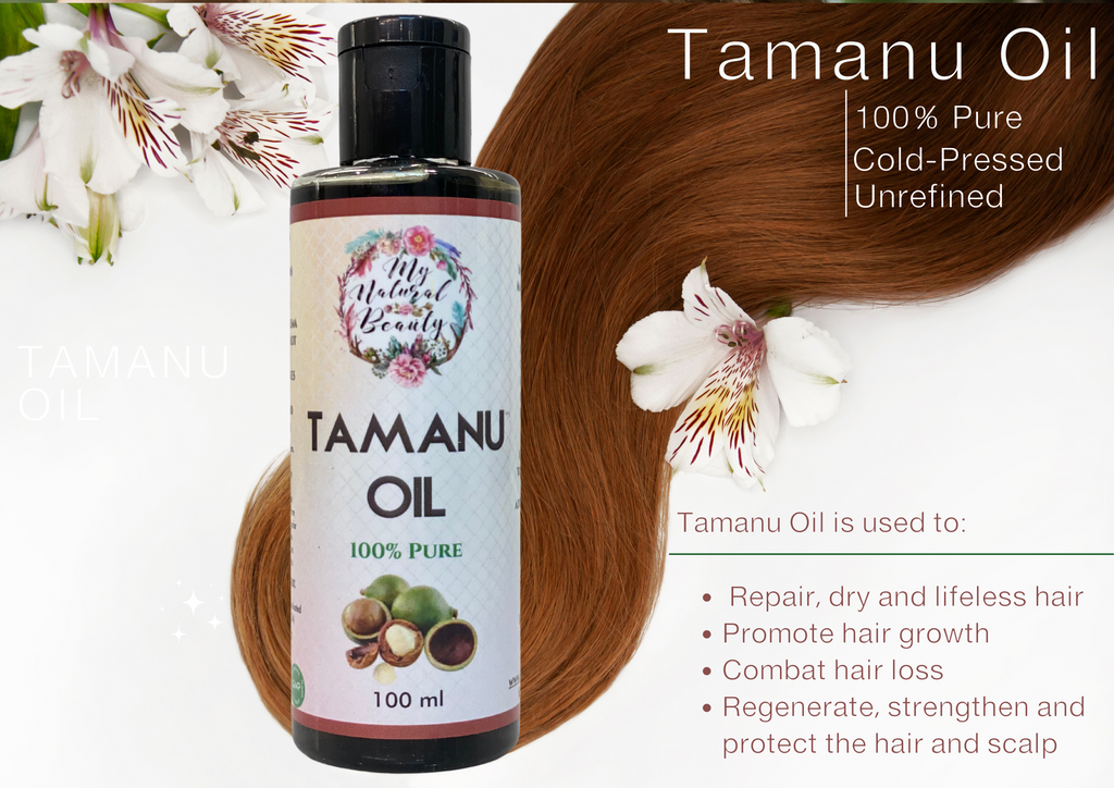  100% Pure Calophyllum Inophyllum (Tamanu) Seed Oil. Hair repair oil. Repair dry and lifeless hair. Oil for hair, skin and scalp.