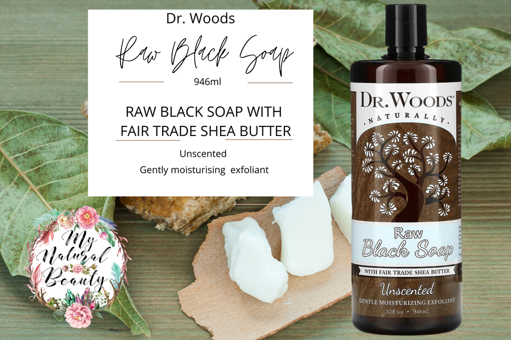 Dr Woods Raw Black Soap with Fair Trade Shea Butter- Unscented- 946ml Buy online Australia.