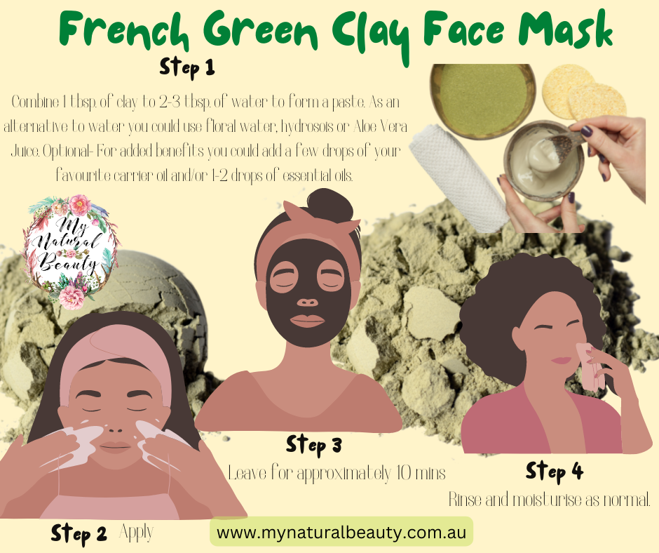 100% Pure French Green Clay- 500g buy Australia