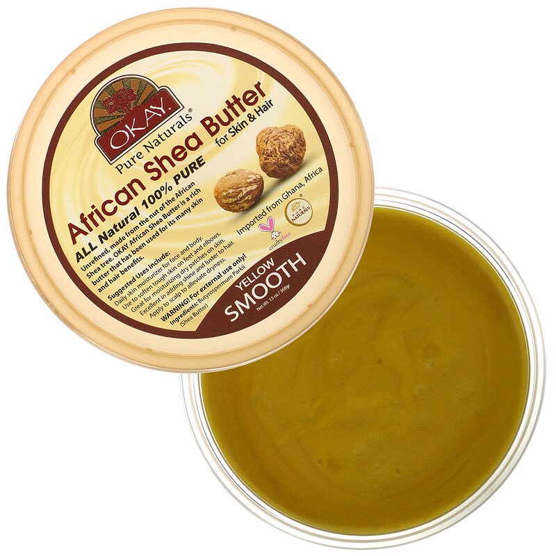 Buy Raw Unfefined Shea Butter online Australia. Okay Pure Naturals, African Shea Butter, Yellow Smooth, 13 oz (368 g) OKAY Pure Naturals Shea Butter Yellow Smooth - All Natural, 100% Pure- Unrefined- Daily Skin Moisturiser For Face & Body- Softens Tough Skin- Moisturizes Dry Skin- Adds Shine & Luster To Hair-Alleviates Scalp Dryness 13 oz / 368g.