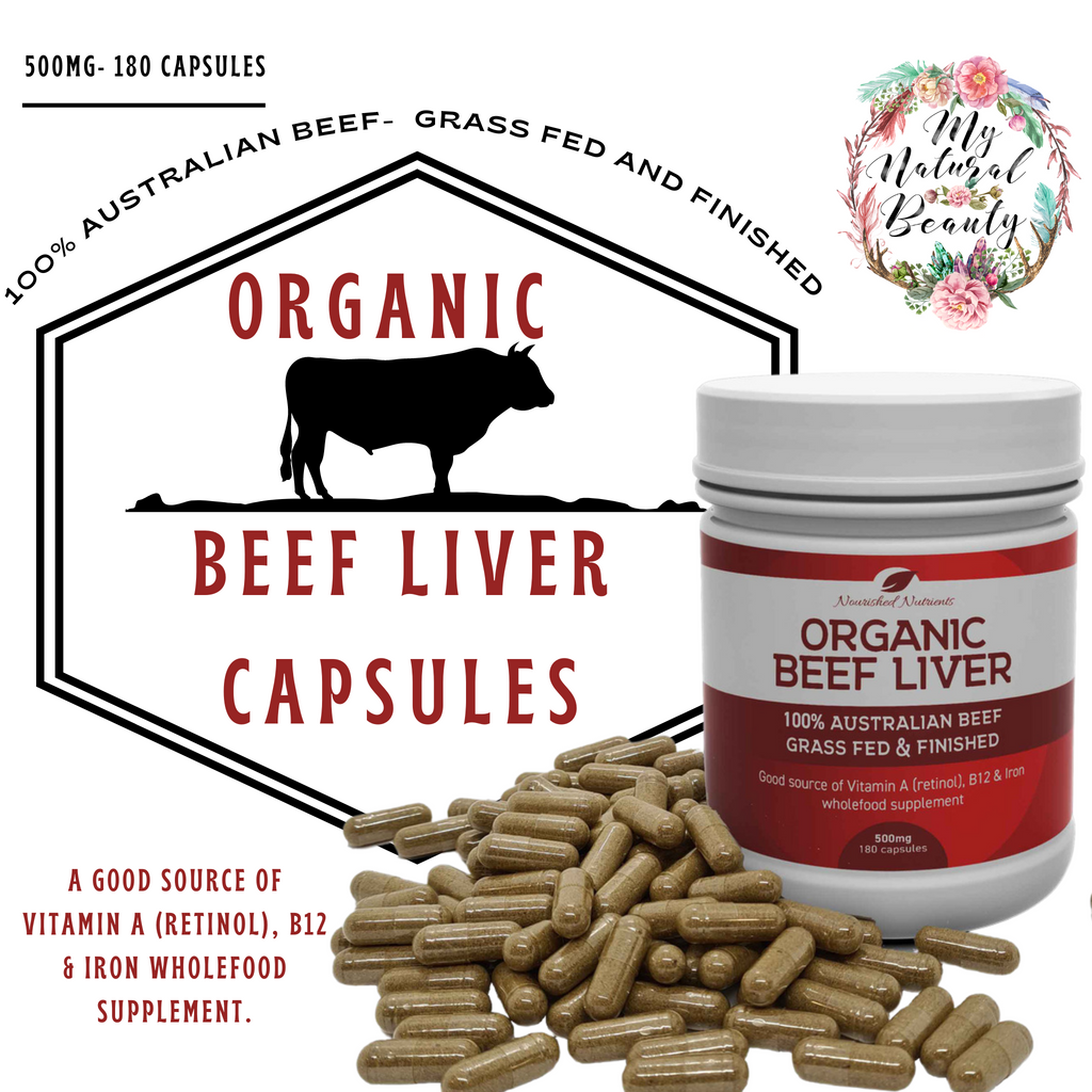  Organic Beef Liver capsules Nourished Nutrients- 100% Australian Beef- Grass Fed and Finished  500mg- 180 capsules Australia. Buy online Sydney- buyPort Macquarie, Gladstone – Tannum Sands, Tamworth, Traralgon – Morwell, Orange, Bowral – Mittagong, Busselton, Geraldton, Dubbo, Nowra – Bomaderry, Warragul – Drouin, Bathurst, Warrnambool, Albany, Kalgoorlie – Boulder, Devonport, Mount Gambier, Lismore, Nelson Bay