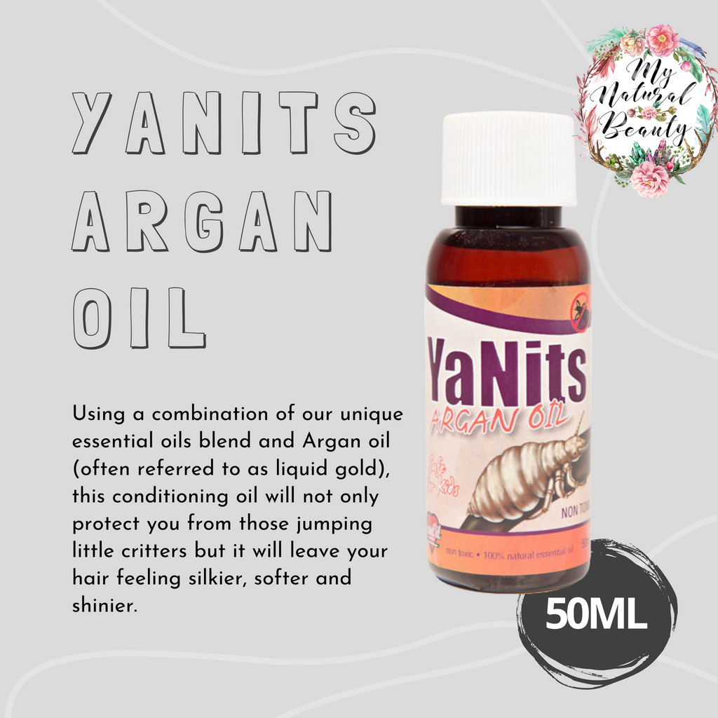 YaNits Argan Oil- Nit Conditioning Oil. Deter Nits and Head lice Naturally- 50ml