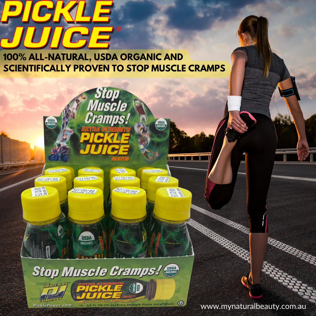 Extra Strength Pickle Juice Shot 75ml is :   Extra Strength USDA Organic  A Functional Organic Beverage Concentrated electrolytes 10 times more electrolytes than other common sports drinks Kosher  Purpose Built Formula