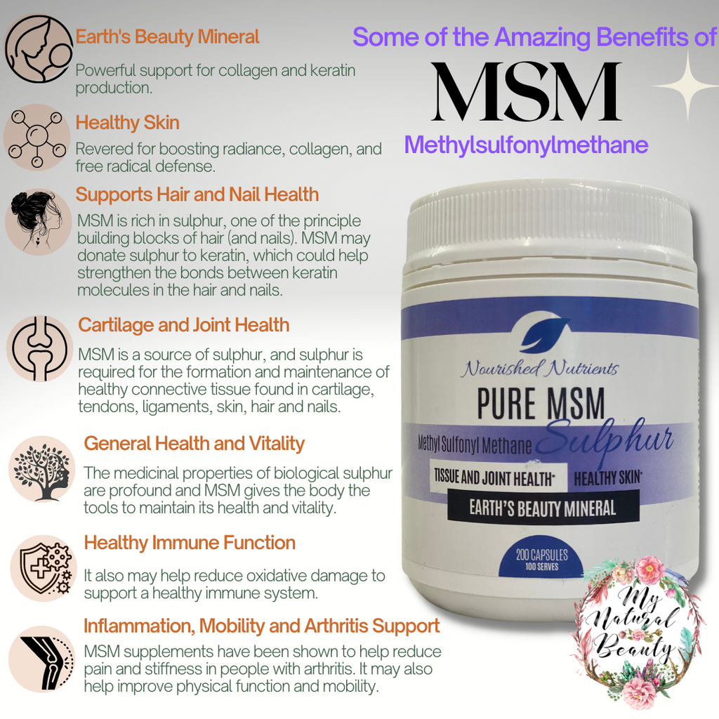 MSM Restores Hair Growth   Struggling with thinning hair or balding as you get older? Good news: MSM has been shown to help boost both collagen and keratin levels.    6. Helps the Body Adapt to Stress  Ever hear of “adaptogen herbs” or supplements that help control how the body deals with stress? MSM works similarly.
