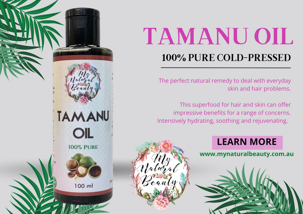 100% Pure Tamanu Oil Natural remedy for hair growth and treating hair loss. Skin and hair oil