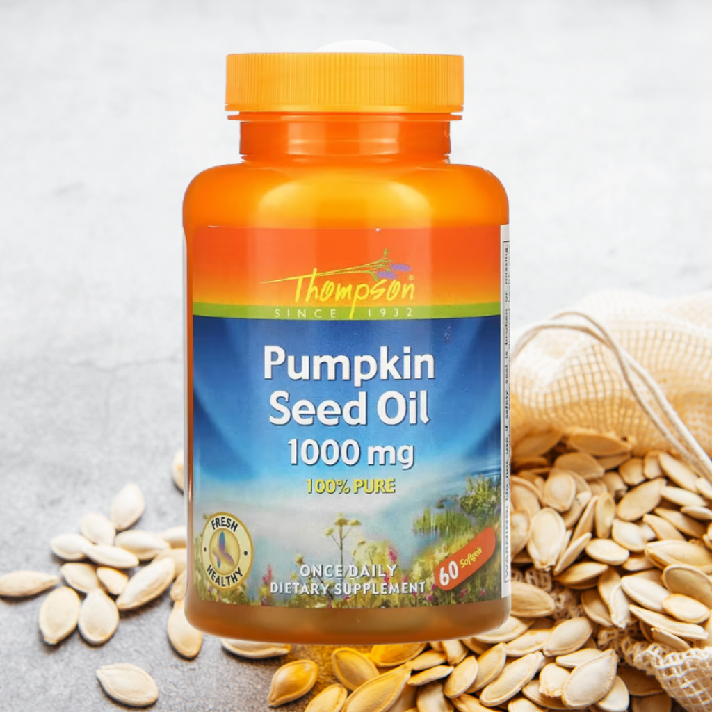  Pumpkin Seed Oil Capsules 1000mg- 100% Pure   Once Daily Supplement- 60 Softgels  Thompson, Pumpkin Seed Oil, 1000 mg, 60 Softgels Buy online Australia