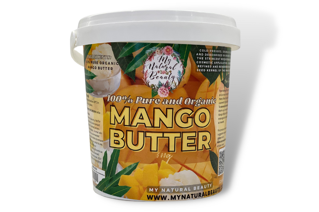 SOME WAYS YOU CAN USE MANGO BUTTER FOR HEALTHY HAIR   ·      You can use mango butter the same way you should shea or cocoa butter. Simply scoop a pea-sized dollop, rub it into your hands to soften and apply it to your hair.