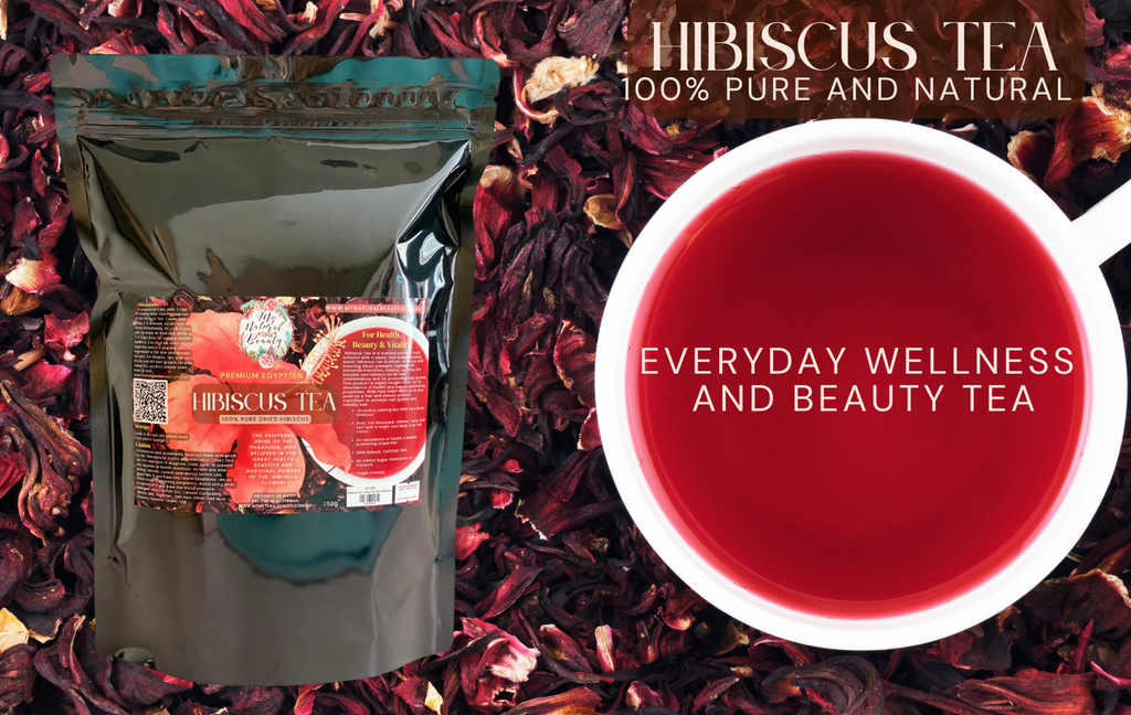 At My Natural Beauty, we love our tea, especially teas that have remarkable health and beauty benefits.  Hibiscus Tea is not just any ordinary tea. It is only the most beautiful and delicious infusions you can imagine! A nutrient packed, fruity infusion with a sweet and refreshing taste!